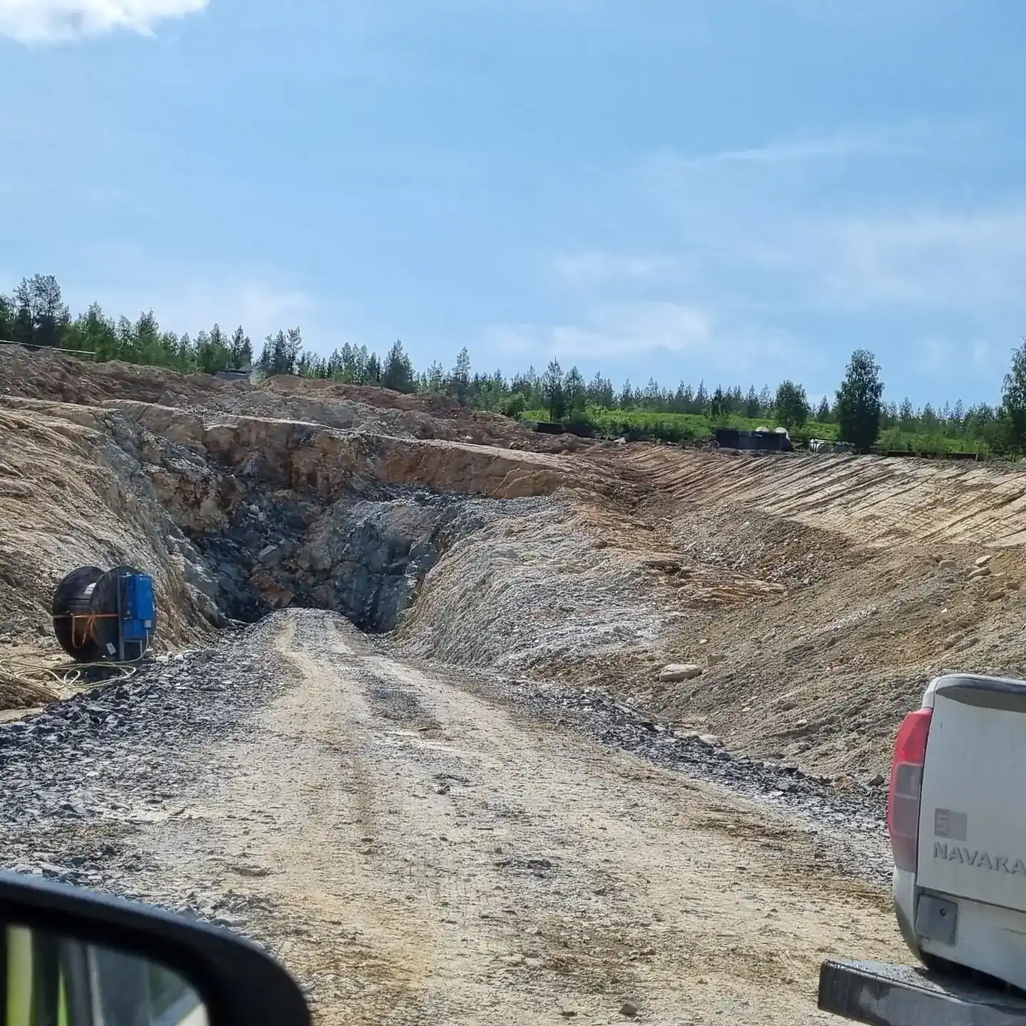 Markarbete och schakt på arbetsplats i Luleå